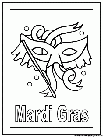 Mardi Gras Coloring Pages For Kids 8 | Free Printable Coloring Pages