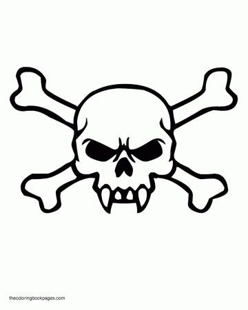 Skull and Crossbones - Skull Coloring Pages