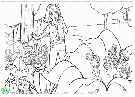 Barbie Thumbelina coloring page- DinoKids.