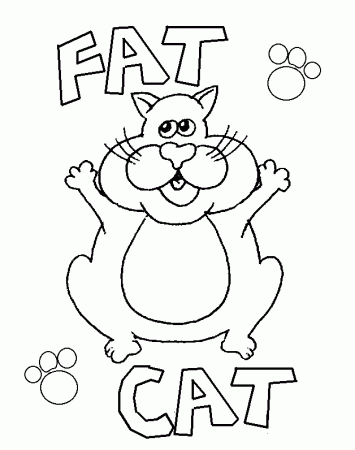 Fat Cat Coloring PagesTaiwanhydrogen.org | Free to download 