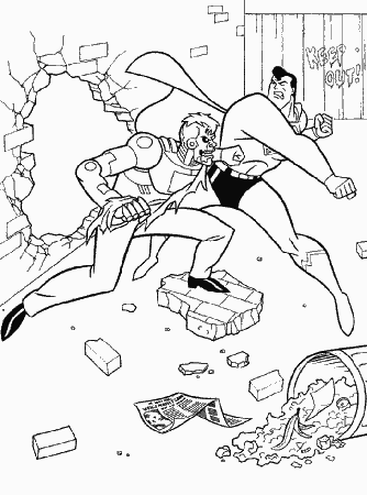 Superman Colouring Page