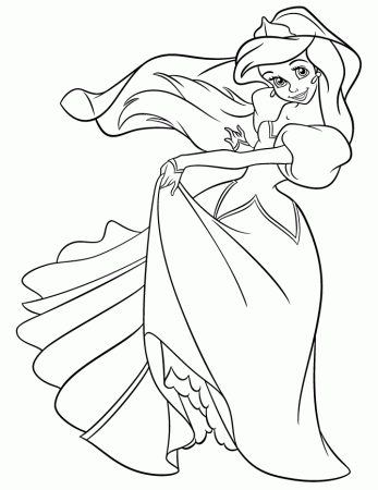 Pretty Dress Coloring Pages | Pictxeer