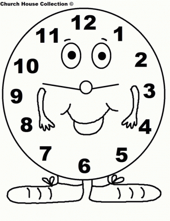 Top Daylight Savings Time Clock Coloring Page No Words | Laptopezine.