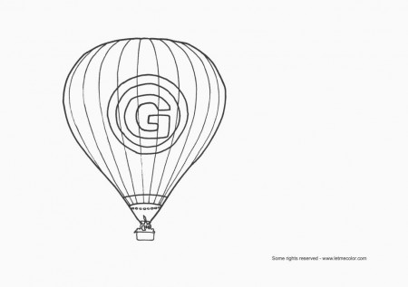 Printable Hot Air Balloon Coloring Page Letmecolor | Laptopezine.