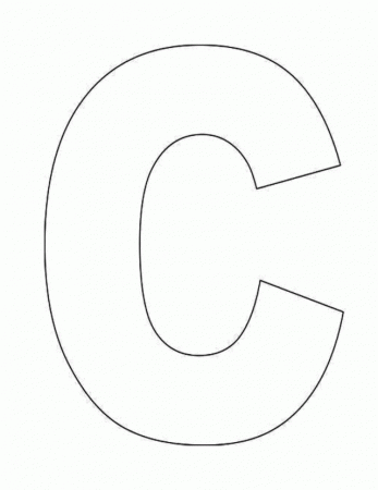 Letter A Coloring Sheets For Preschoolers Letter C Template 94694 