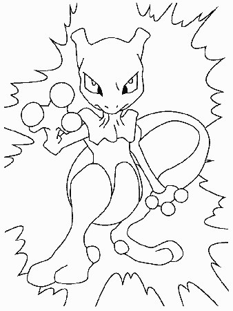 Mewtwo Pokemon Coloring Pages
