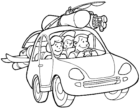 Luggage Coloring Page
