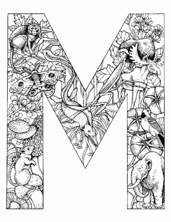 m adult coloring pages - Clip Art Library