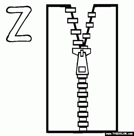 Z Coloring Page | Free Z Online Coloring