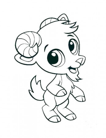 Baby Goat Coloring Page - Free Printable Coloring Pages for Kids