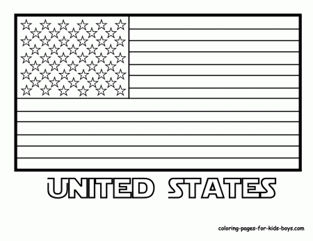 Flag Coloring Pages United States Printable Spain Flag Coloring ...