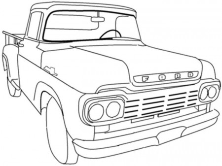 Ford Truck Classic Coloring Page | Cars coloring pages, Truck ...