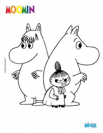 MOOMIN coloring pages : 8 free printables of cartoon characters to ...