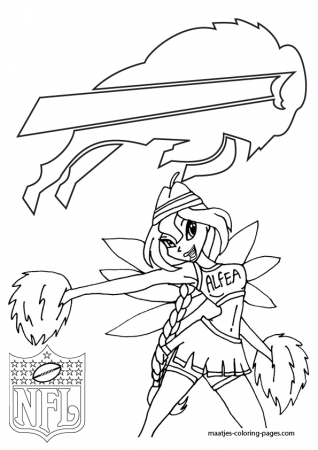 San Diego Chargers - Winx Cheerleader - Coloring Pages