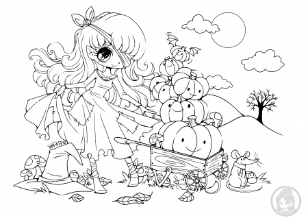 Halloween Pumpkin Princess Lineart • YamPuff's Stuff