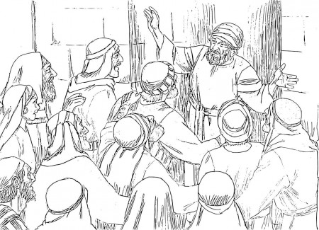 Angel And Zechariah Coloring Page - Coloring Pages For All Ages