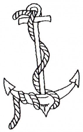 Rope on Anchor Coloring Pages | Bulk Color