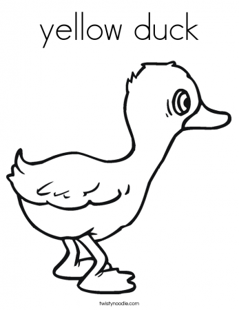 yellow duck Coloring Page - Twisty Noodle