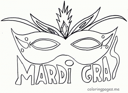Mardi Gras Printable - Coloring Pages for Kids and for Adults