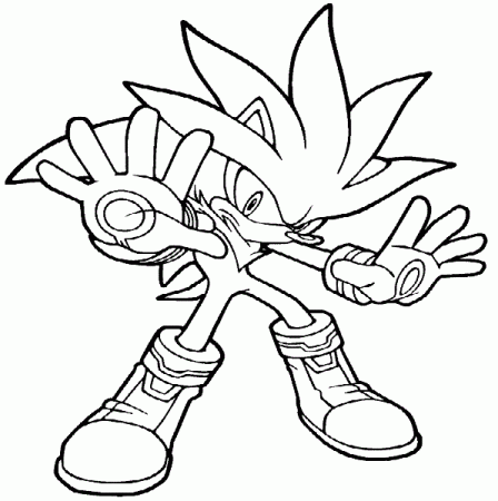 sonic silver coloring pages Coloring4free - Coloring4Free.com