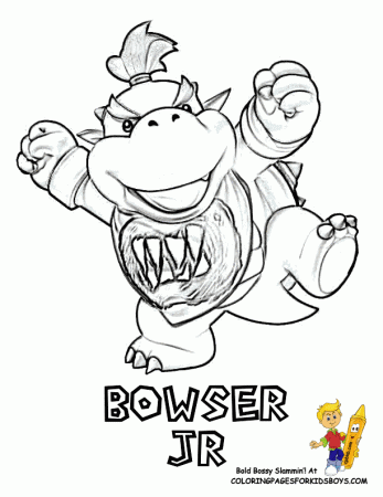 bowser jr mario coloring pages - Clip Art Library