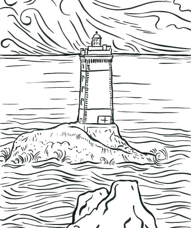 Realistic Lighthouse Coloring Pages at GetDrawings | Free download