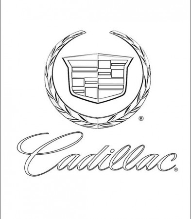 Coloring pages: Coloring pages: Cadillac - logo, printable for kids &  adults, free