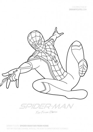 Spider Man Far From Home Colouring Pages | Spiderman coloring, Spider  coloring page, Drawing superheroes