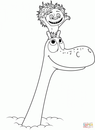 Nash and Ramsey from The Good Dinosaur coloring page | Free ...