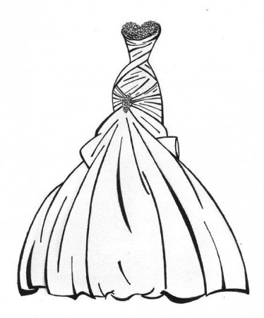 Dress Coloring Pages | Wedding dress coloring pages | color ...