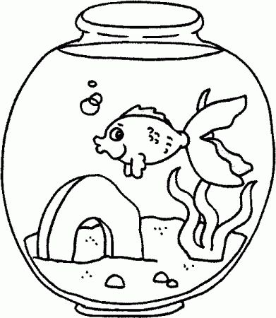 Fish Tanks Coloring Pages - Coloring