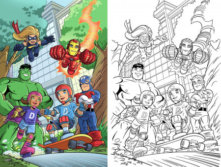SUPER HERO COLORING BOOK PAGES Â« ONLINE COLORING