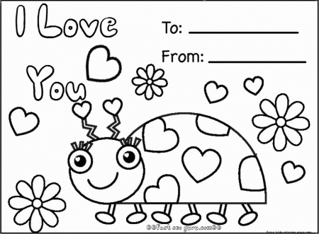 Free Coloring Pages Valentines Day Cards - Coloring