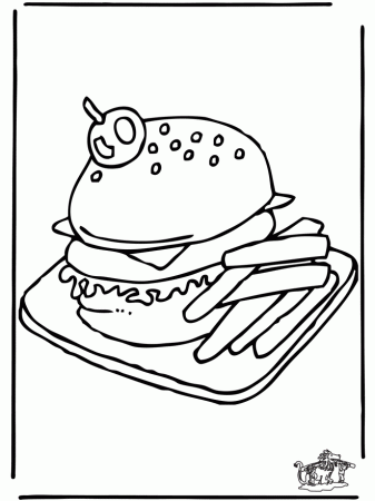 A HAMBURGER COLORING PAGE Â« Free Coloring Pages