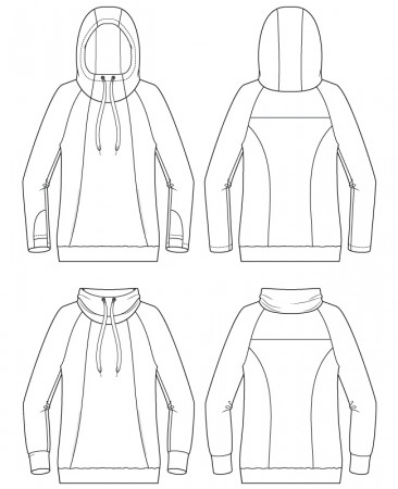 Lamma Hoodie & Sweatshirt Digital Sewing Pattern (PDF) | Itch to Stitch