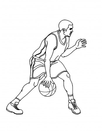 Basketball coloring pages for kids - Basketball Kids Coloring Pages