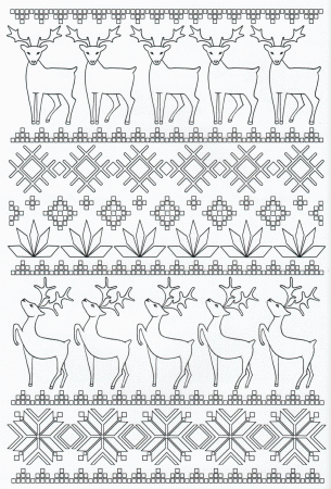 Scandinavian Adult Christmas Coloring Page