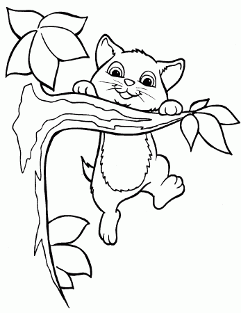 Kitten Coloring Pages For Girls | Animal Coloring pages of ...