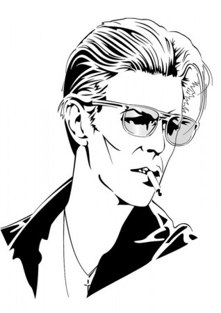 Coloring Page David Bowie - free printable coloring pages - Img 24688
