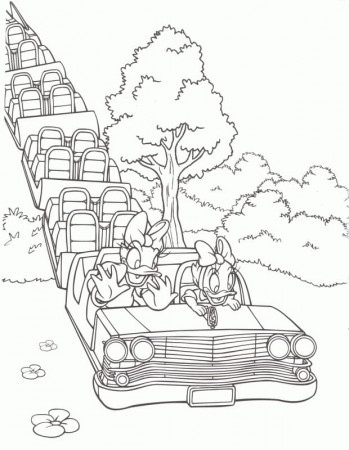 Disney Roller Coaster Coloring Page - Free Printable Coloring Pages for Kids