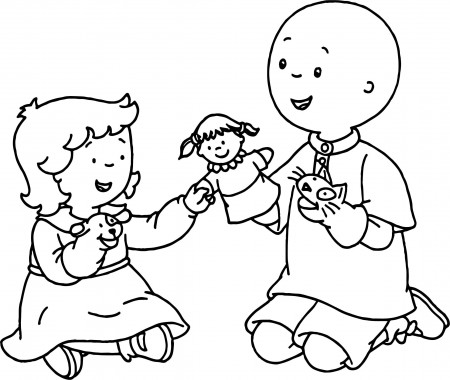 Caillou Rosie Play Coloring Page - Wecoloringpage.com | Caillou, Coloring  pages, Coloring pages for boys