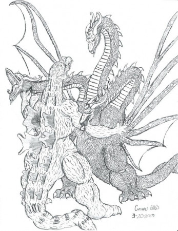 Free Printable Coloring Pages for Kids and Adults: Realistic Printable Godzilla  Coloring Pages