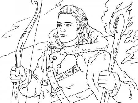 Game of Thrones Colouring in Page - Ygritte | Coloring pages ...