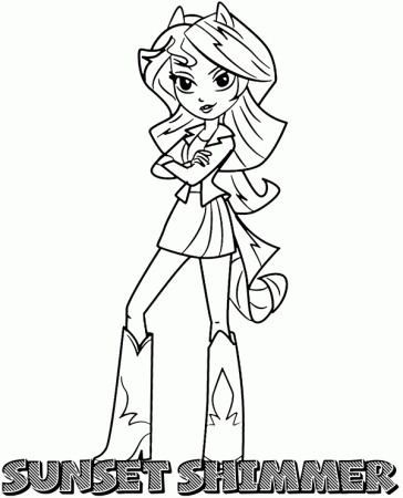 High-quality Sunset Shimmer coloring page