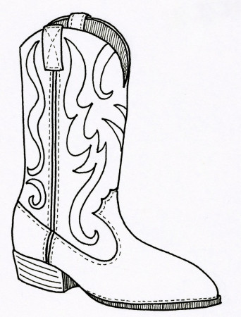 Western boots, Coloring and Coloring pages on Pinterest