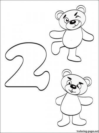 Number 2 Two coloring page | Coloring pages