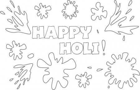 Printable Happy Holi Coloring Pages & Sheets For Students