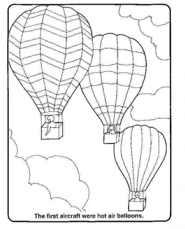 Free Printable Hot Air Balloon Coloring Pages For Kids