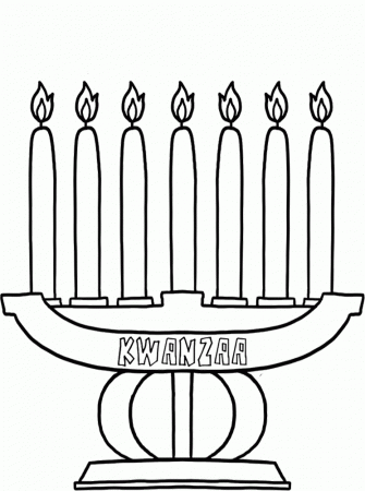 Happy kwanzaa Candles Coloring Pages - Kwanzaa Coloring Pages 