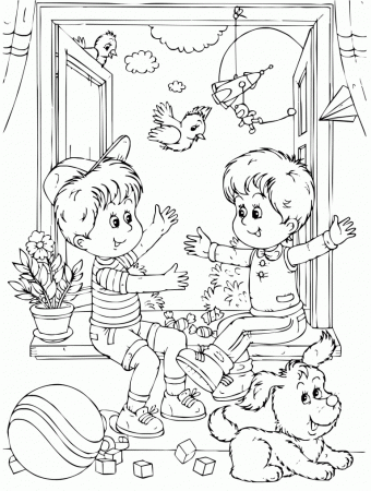 pet dog printable coloring page your kid can decorate the color 